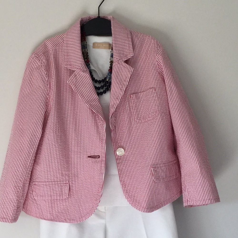 Old Navy Preppy Seersucker Jacket/Blazer Junior M